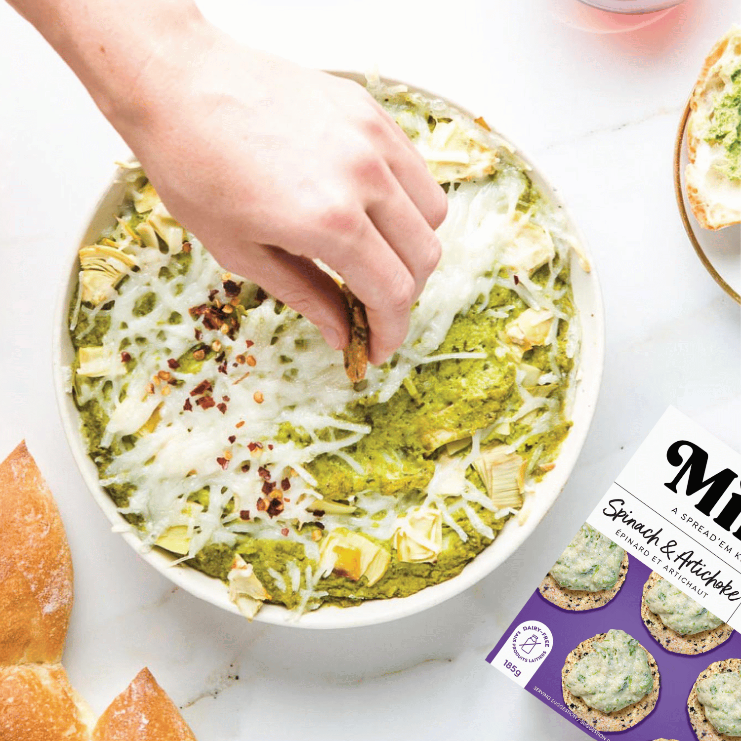 Tartinade d'épinards et d'artichauts Spread'Em - 183g