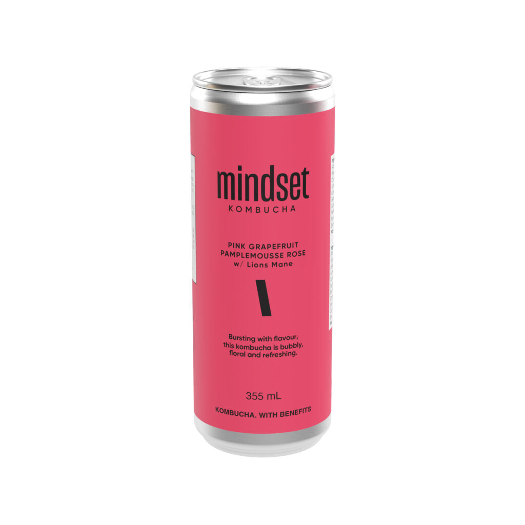 Mindset Pink Grapefruit Kombucha - 355ml