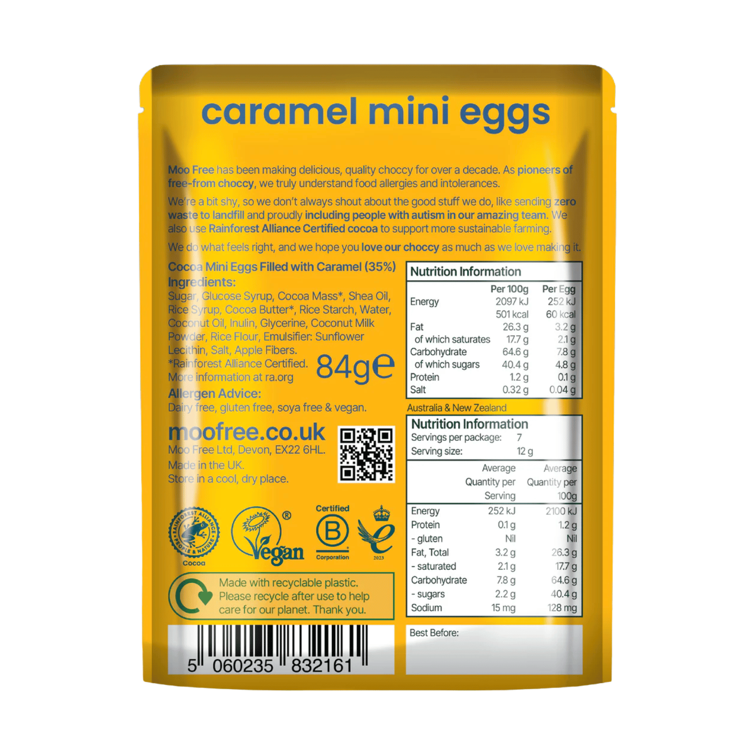 Moo Free Easter Caramel Mini Eggs - 84g