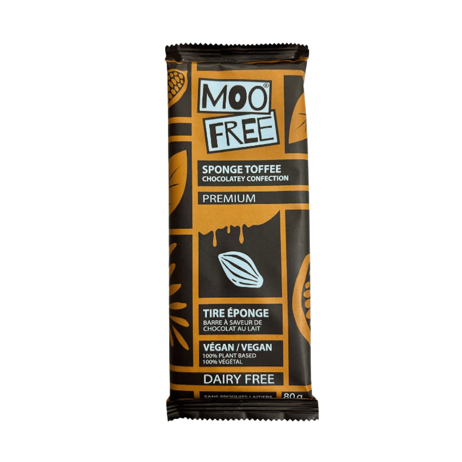 Moo Free Sponge Toffee Milk Chocolate Bar - 80g