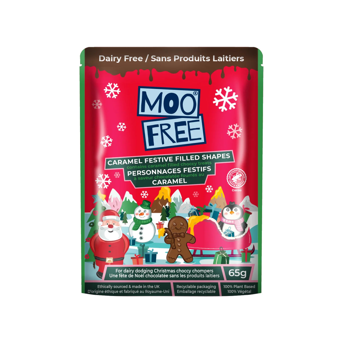 Moo Free Christmas Caramel Filled Shapes - 65g