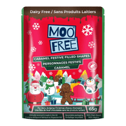 Figurines de Noël fourrées au caramel Moo Free - 65 g