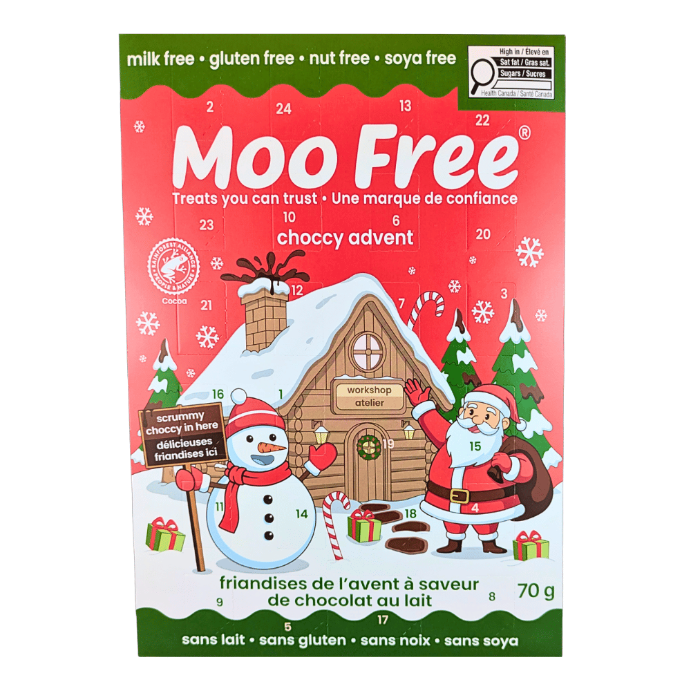 Calendrier de l'Avent au chocolat au lait Moo Free - 70g