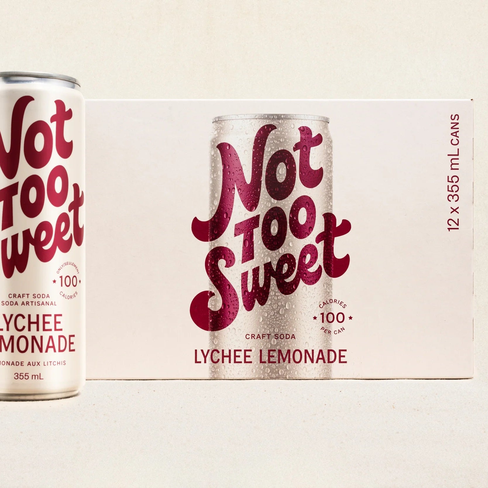 Not Too Sweet Craft Soda Lychee Limonade - 355 ml