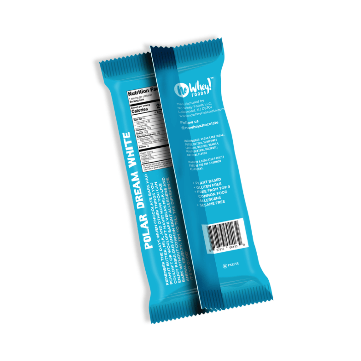 No Whey Foods White Milkless Polar Dream Chocolate Bar - 40g