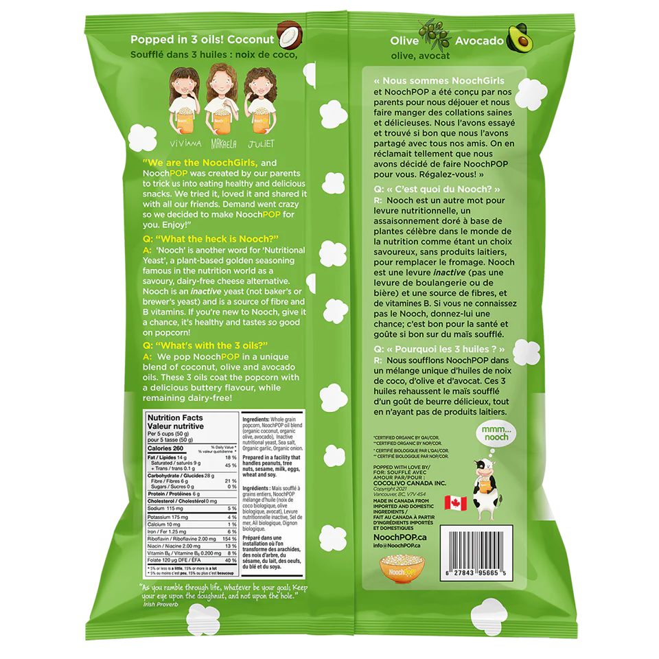 NoochPoP Kinda Garlic'n Cheesy Popcorn - 120g