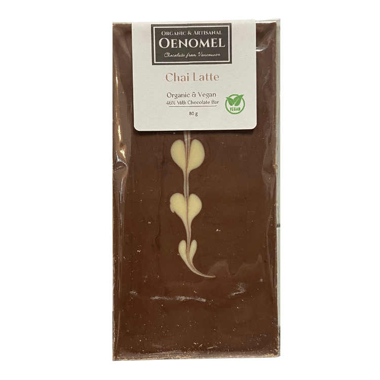 Tablette de chocolat au lait 46 % Oenomel Chai Latte - 80 g