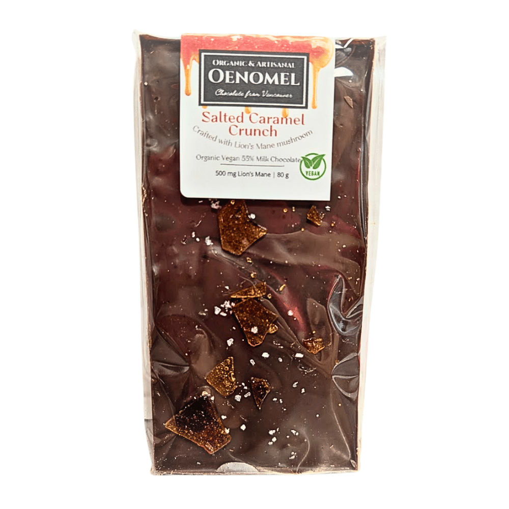 Oenomel Salted Caramel Crunch Vegan Milk Chocolate Bar - 80g
