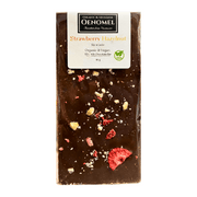 Oenomel Strawberry Hazelnut 55% Milk Chocolate Bar - 80g