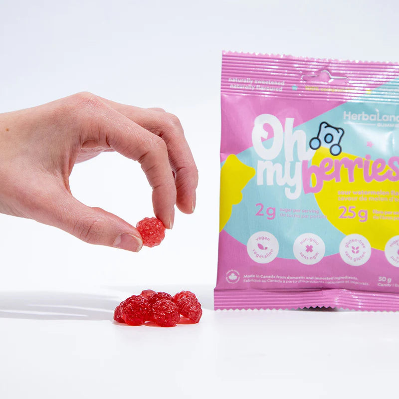 Herbaland Oh My Berries! Sour Watermelon Fibre Gummies - 50g