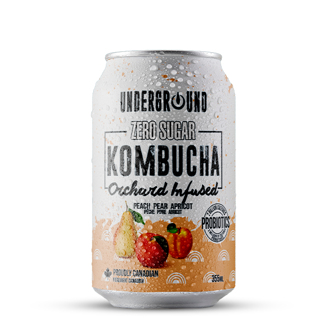 UnderGround Orchard Infusé Zéro Sucre Kombucha - 355ml
