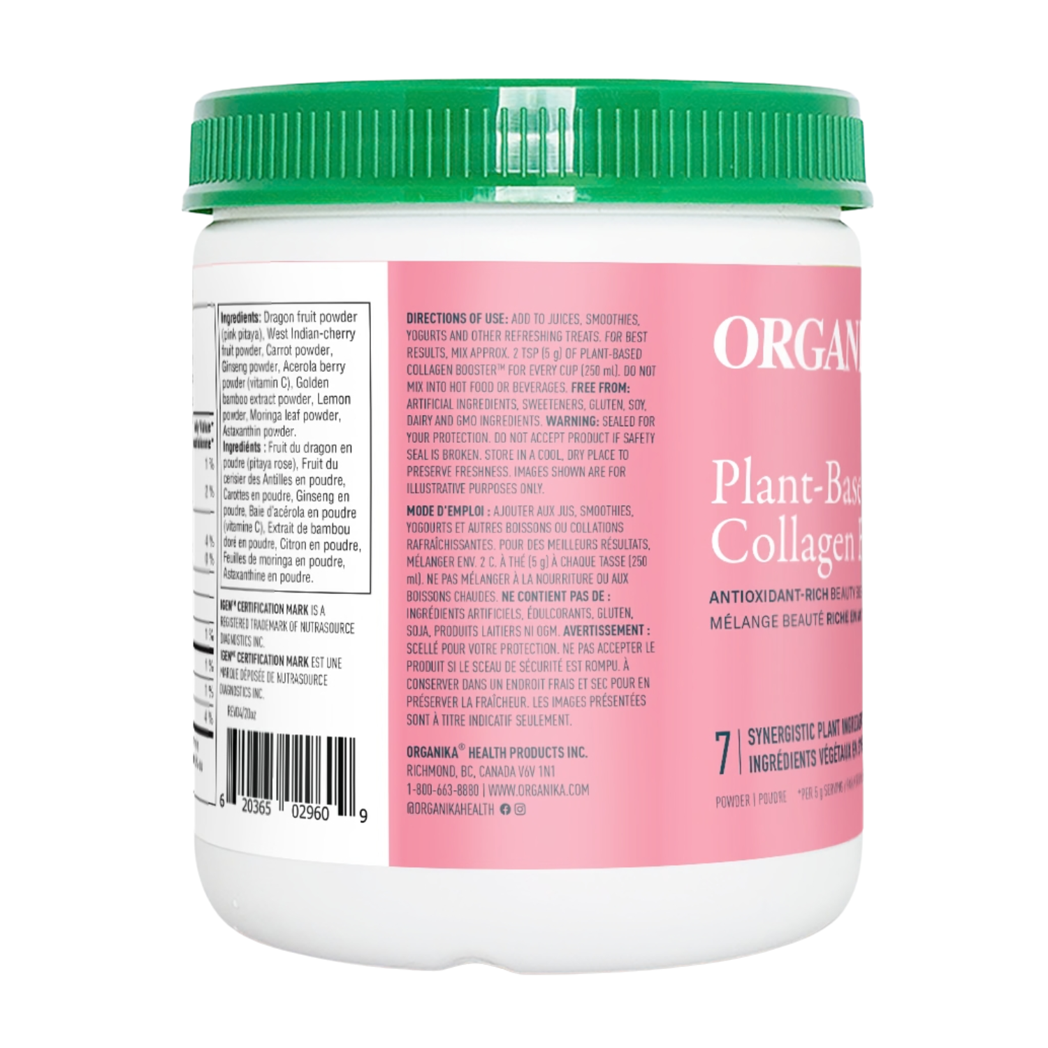Booster de collagène à base de plantes Organika - 150g