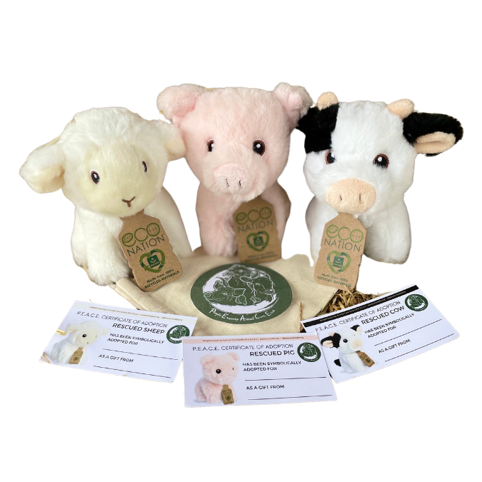 P.E.A.C.E Farm Sanctuary Rescue Stuffie - Small