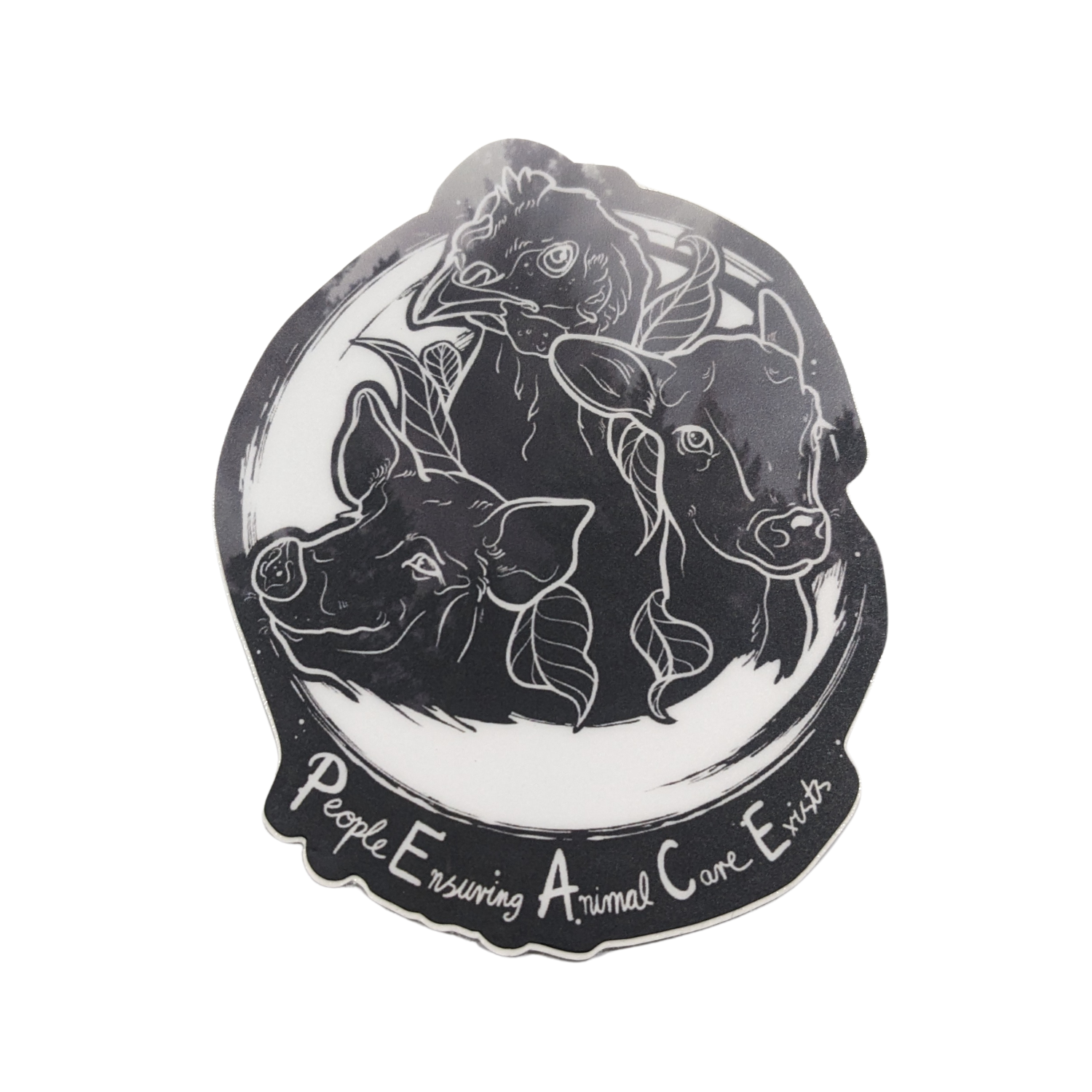 P.E.A.C.E Farm Sanctuary Logo Sticker