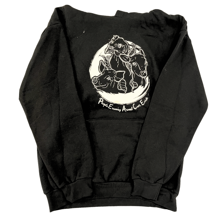 P.E.A.C.E Farm Sanctuary Logo Hoodie