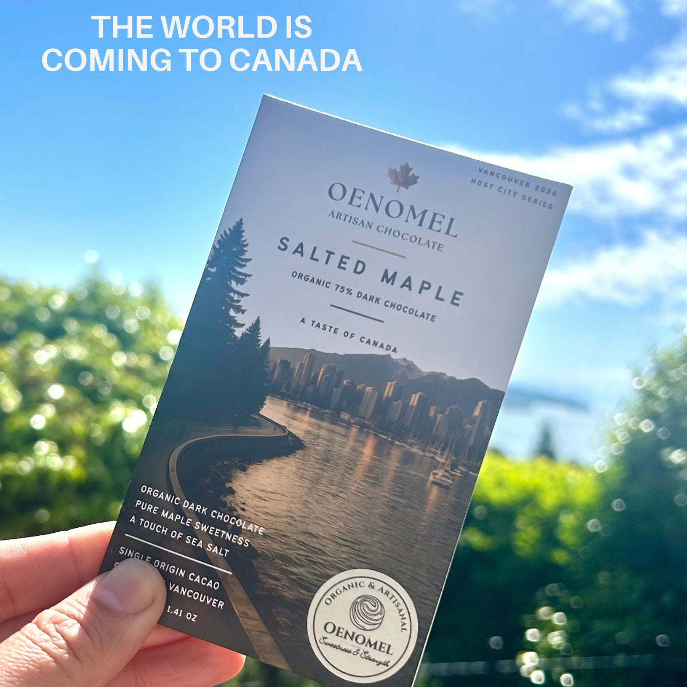 Oenomel Salted Maple Chocolate Bar - 80g