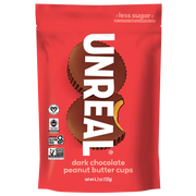 Coupes au beurre d'arachide au chocolat noir Unreal - 119g