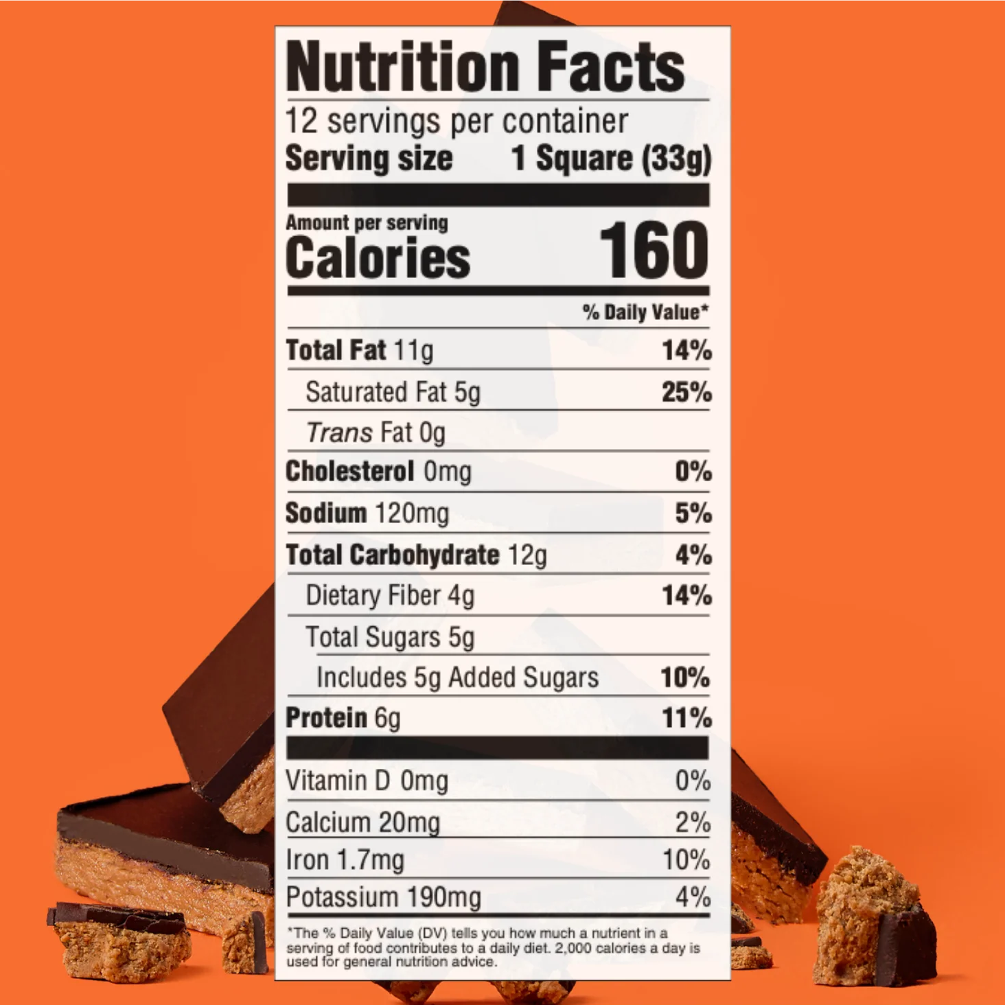 Carrés de la mi-journée Carré au beurre d'arachide - 33g