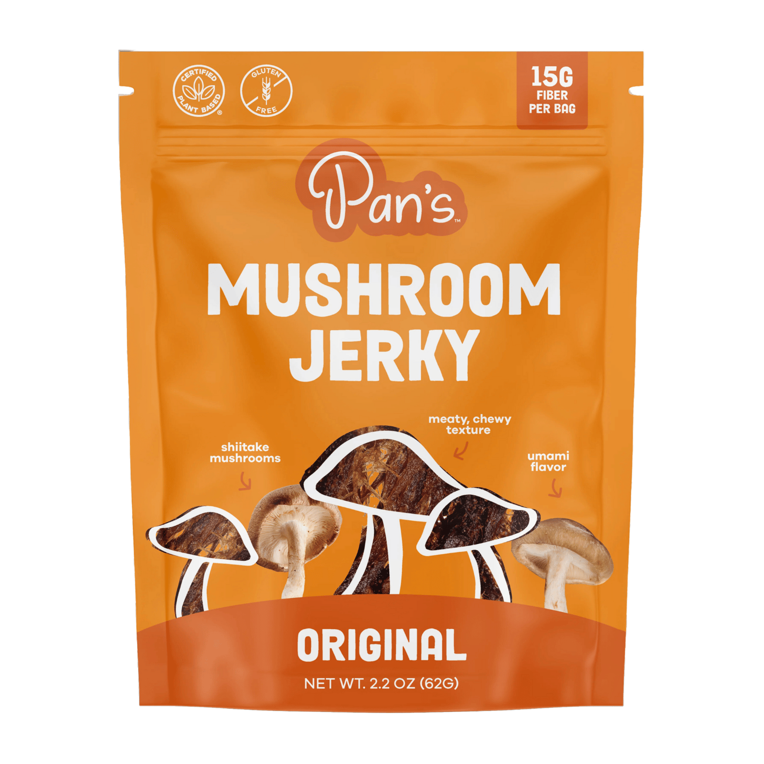 Pan's Original Mushroom Jerky - 62g
