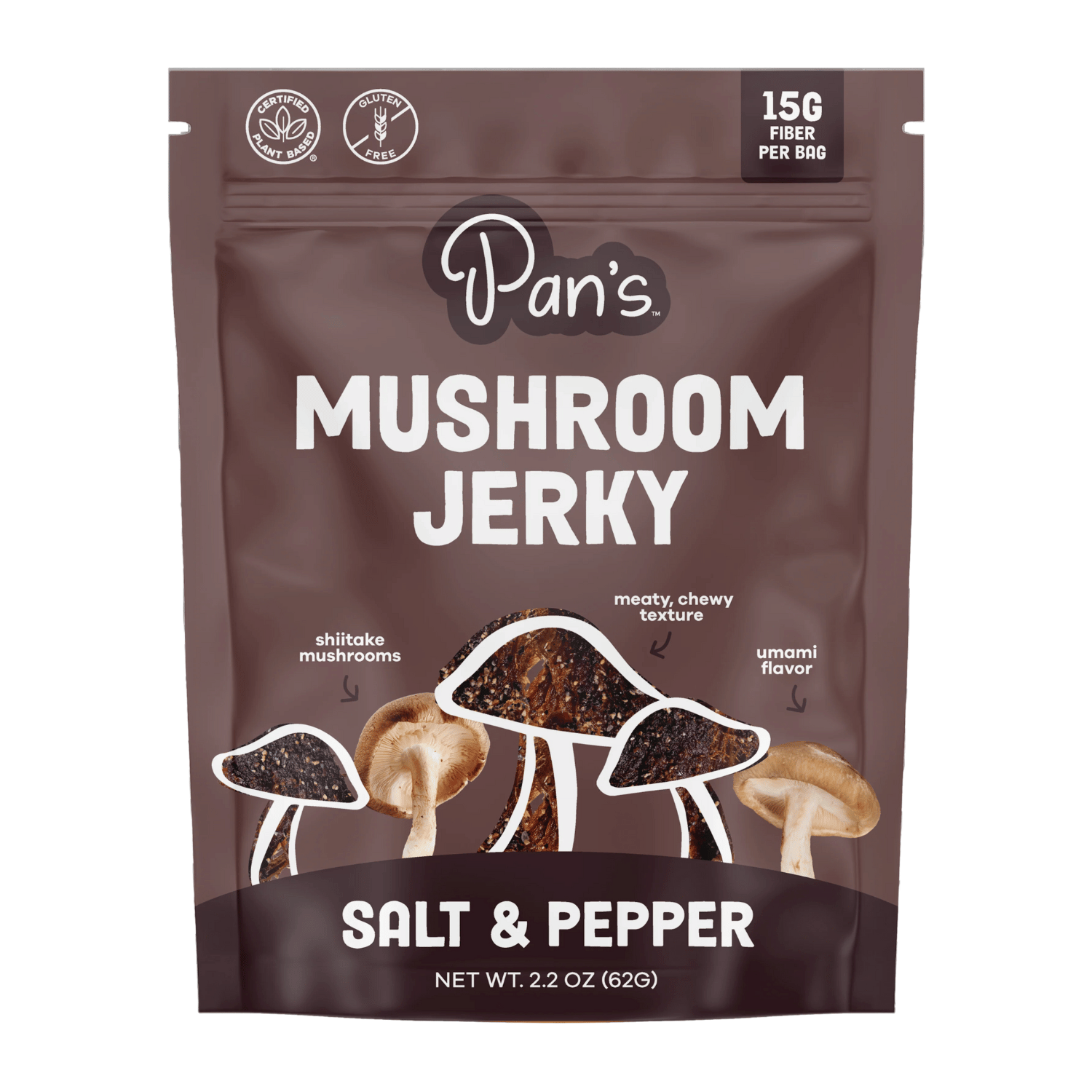 Pan's Salt & Pepper Mushroom Jerky - 62g