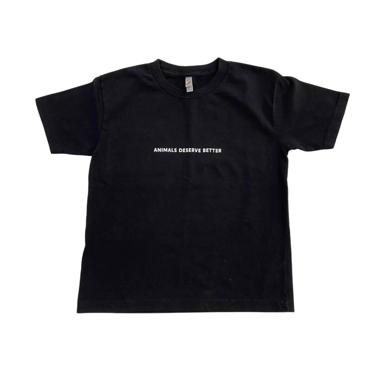 Plant Active 'Animals Deserve Better' Kids Black T-Shirt