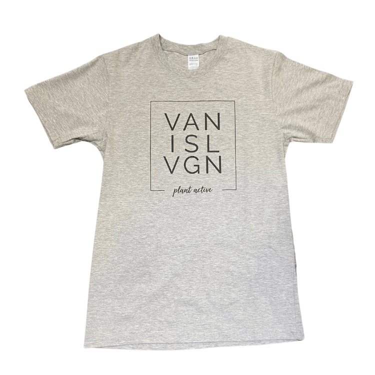Plant Active 'VAN ISL VGN' Unisex Grey T-Shirt