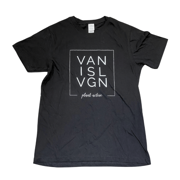 Plant Active 'VAN ISL VGN' Unisex Black T-Shirt
