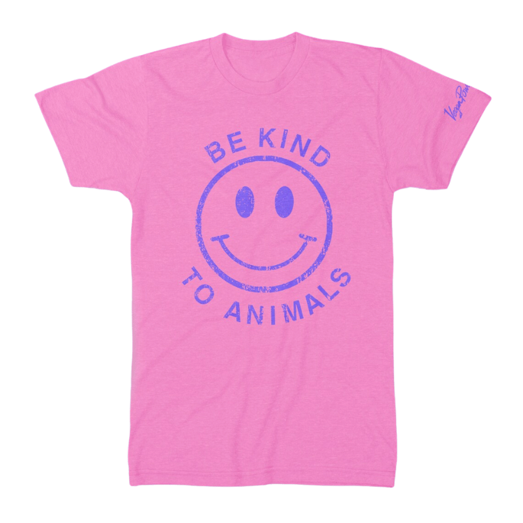 Vegan Power Co 'Be Kind to Animals' Pink Unisex T-Shirt