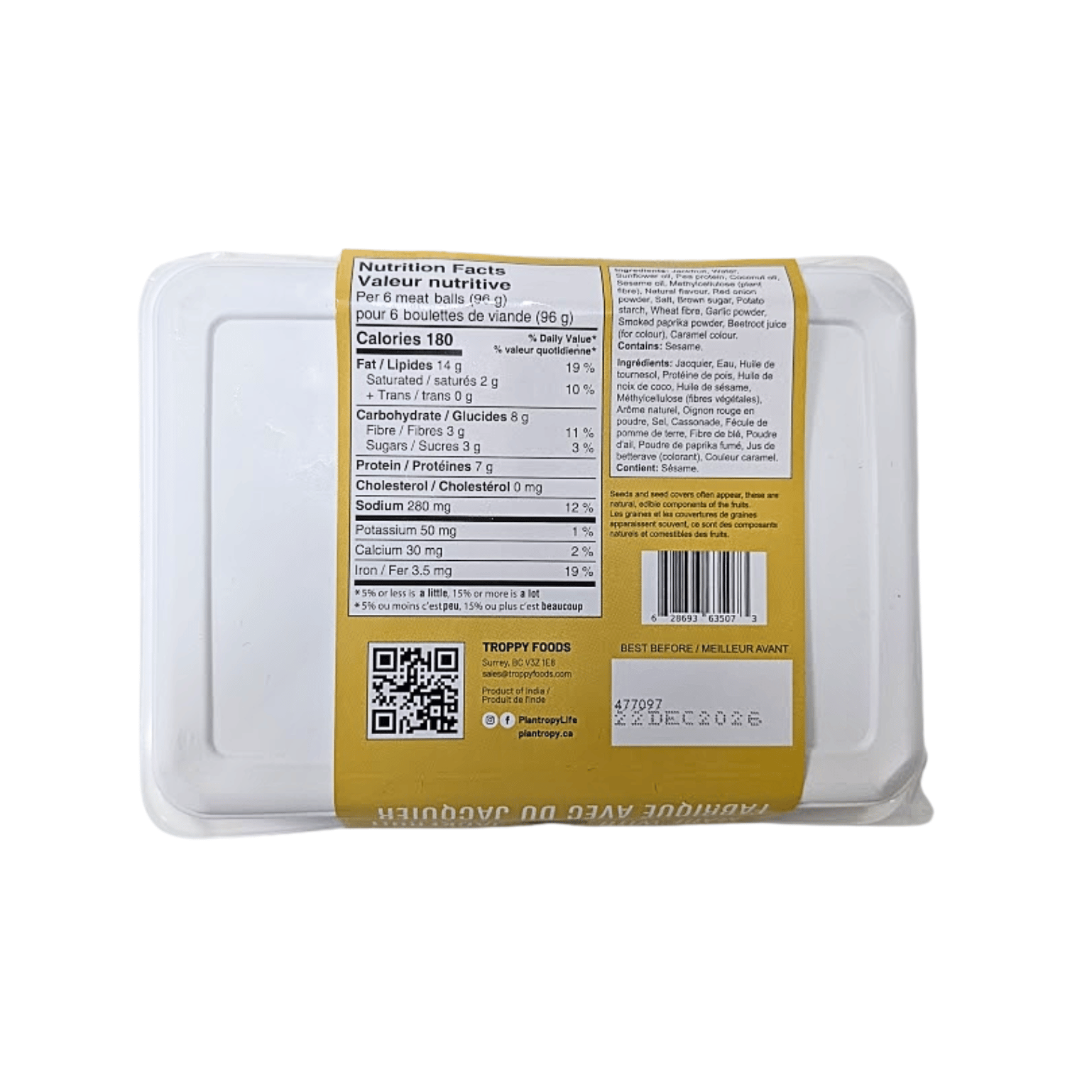 Plantropy Jackfruit No-Meat Balls - 320g