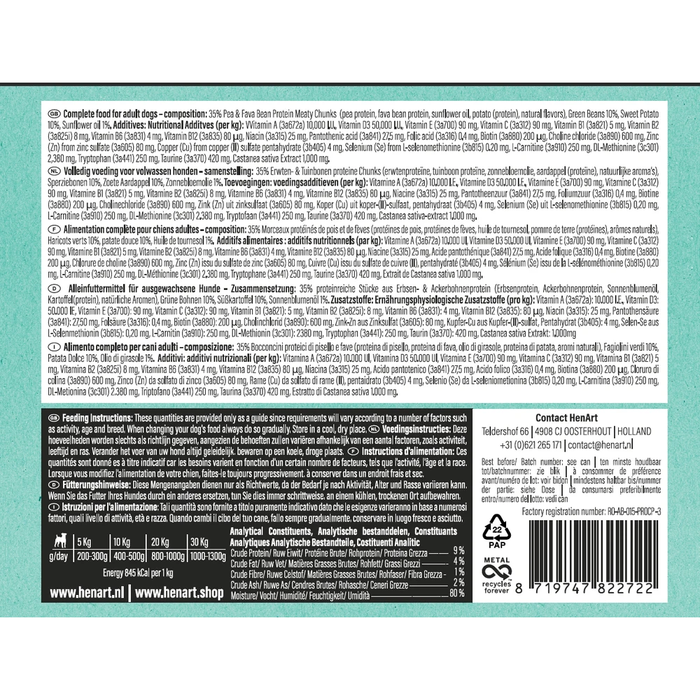 Plantz Harvest Beef Blend Chunks in Gravy - 400g