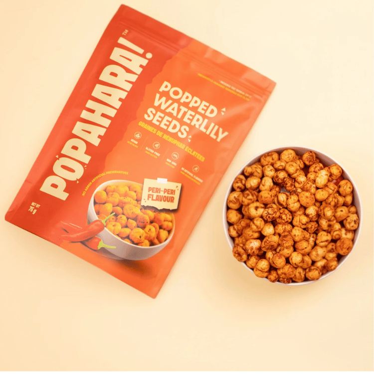 Popahara Peri-Peri Popped Waterlily Seeds - 75g