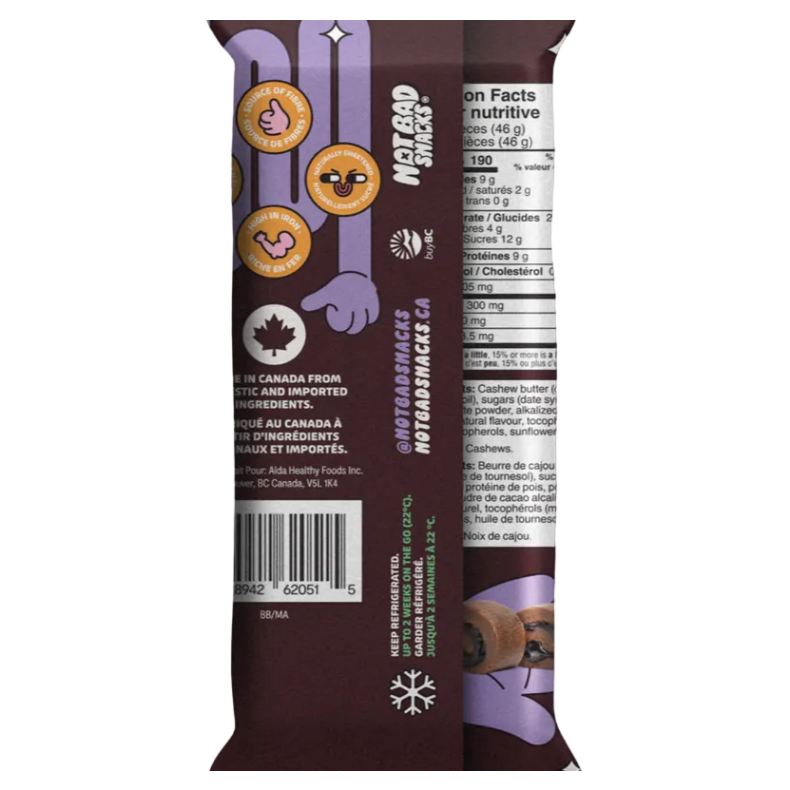 Not Bad Snacks Brownie Nut Butter Bites - 46g