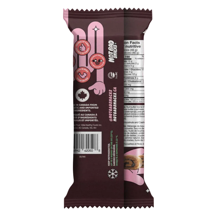 Not Bad Snacks Hazelnut Nut Butter Bites - 46g