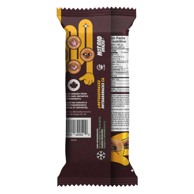 Not Bad Snacks Peanut Butter Nut Butter Bites - 46g