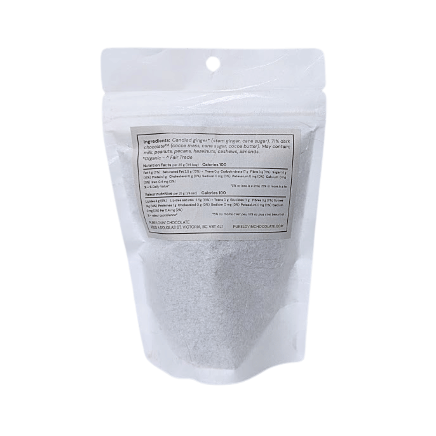 Pure Lovin' Chocolate Coated Candied Ginger - 100g