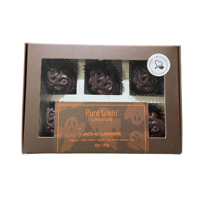 Citrouilles-lanternes à la crème d'orange et au chocolat Pure Lovin' - 80g