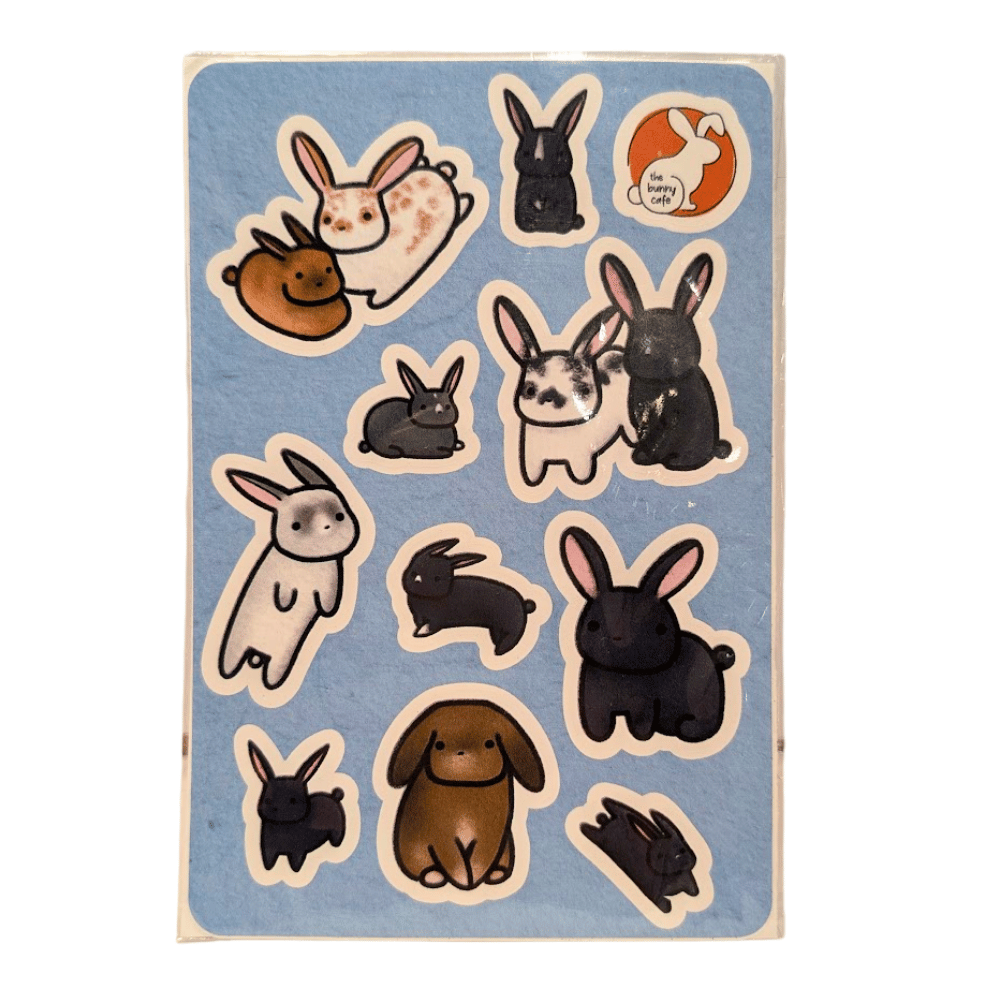 Rabbitats x The Bunny Café Sticker Sheet