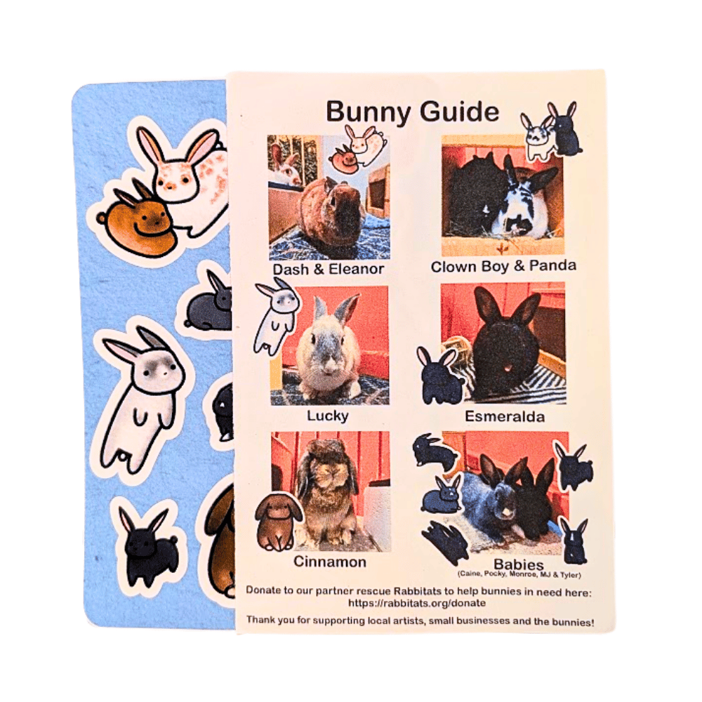 Rabbitats x The Bunny Café Sticker Sheet