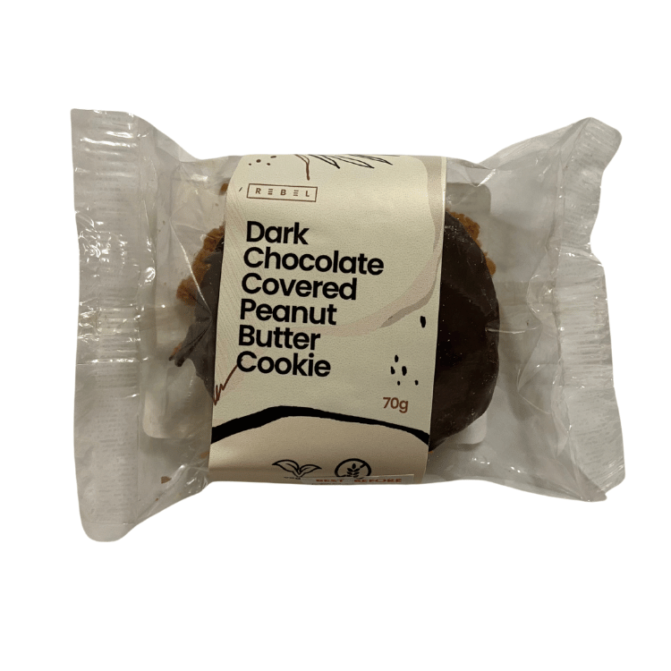 Rebel Foods Dark Chocolate Covered Peanut Butter Cookie - 70g