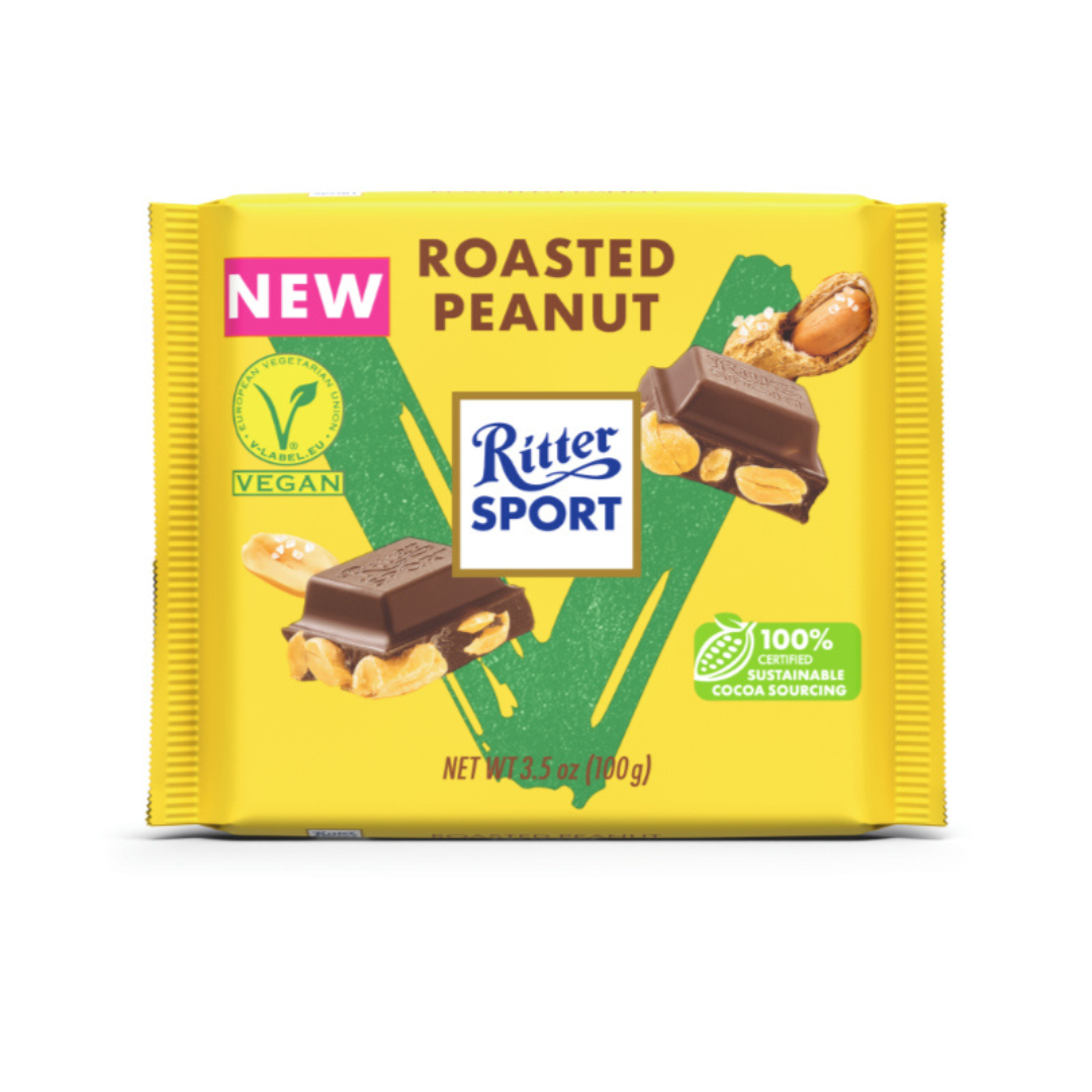 Ritter Sport Roasted Peanut Vegan Chocolate Bar - 100g
