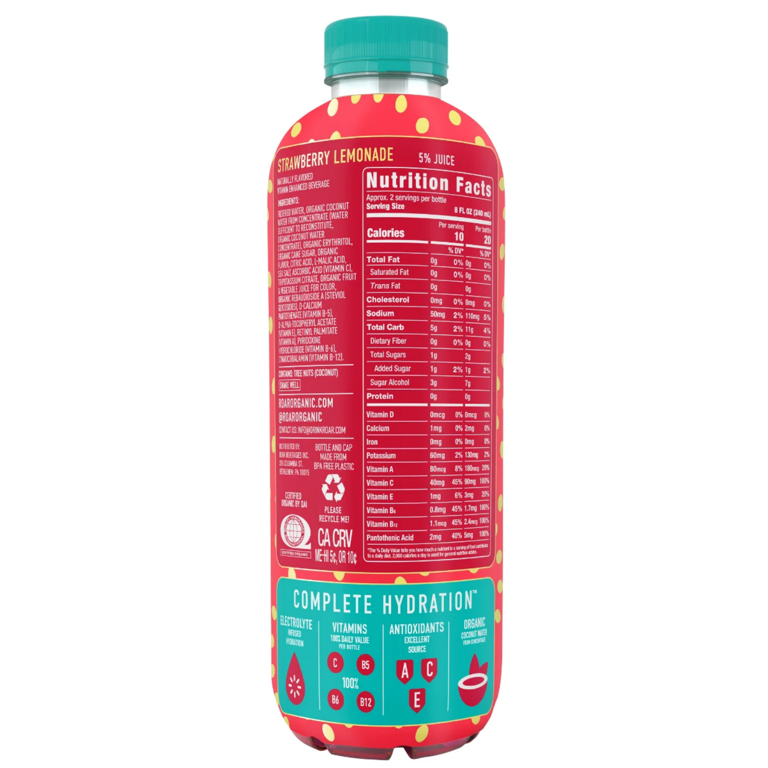 Roar Strawberry Lemonade Drink - 532ml