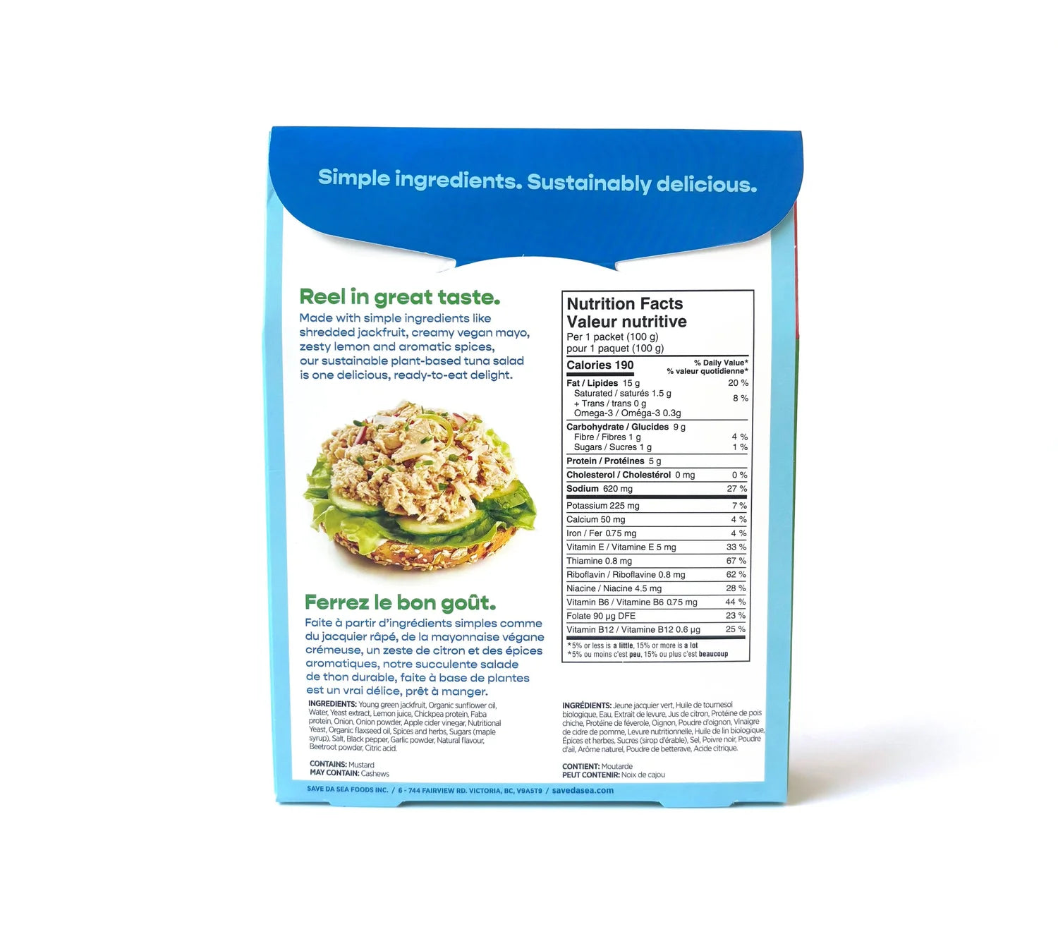 Save Da Sea Salade de Thon à Base de Plantes - 100g