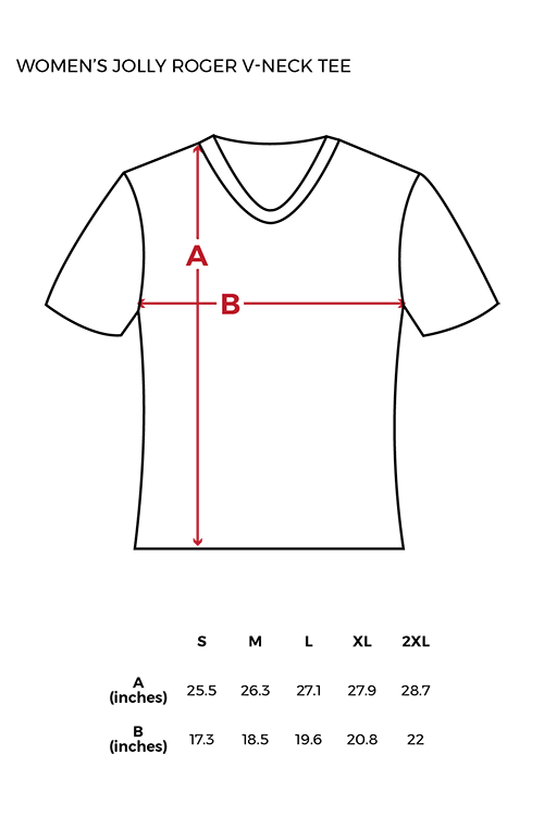 CLEARANCE - Sea Shepherd Women's Jolly Roger V-Neck Tee - White