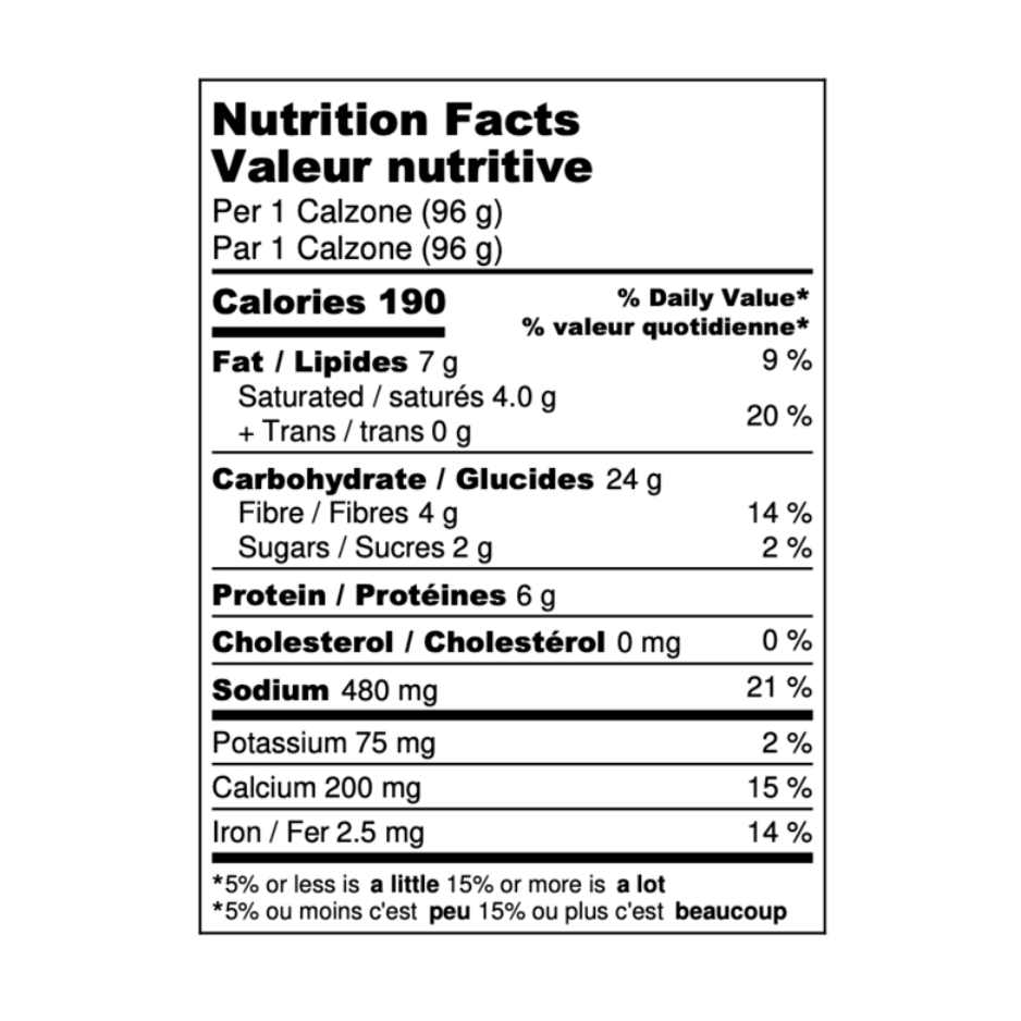 Situ's Kitchen Veggie Pepperoni Calzone - 96g