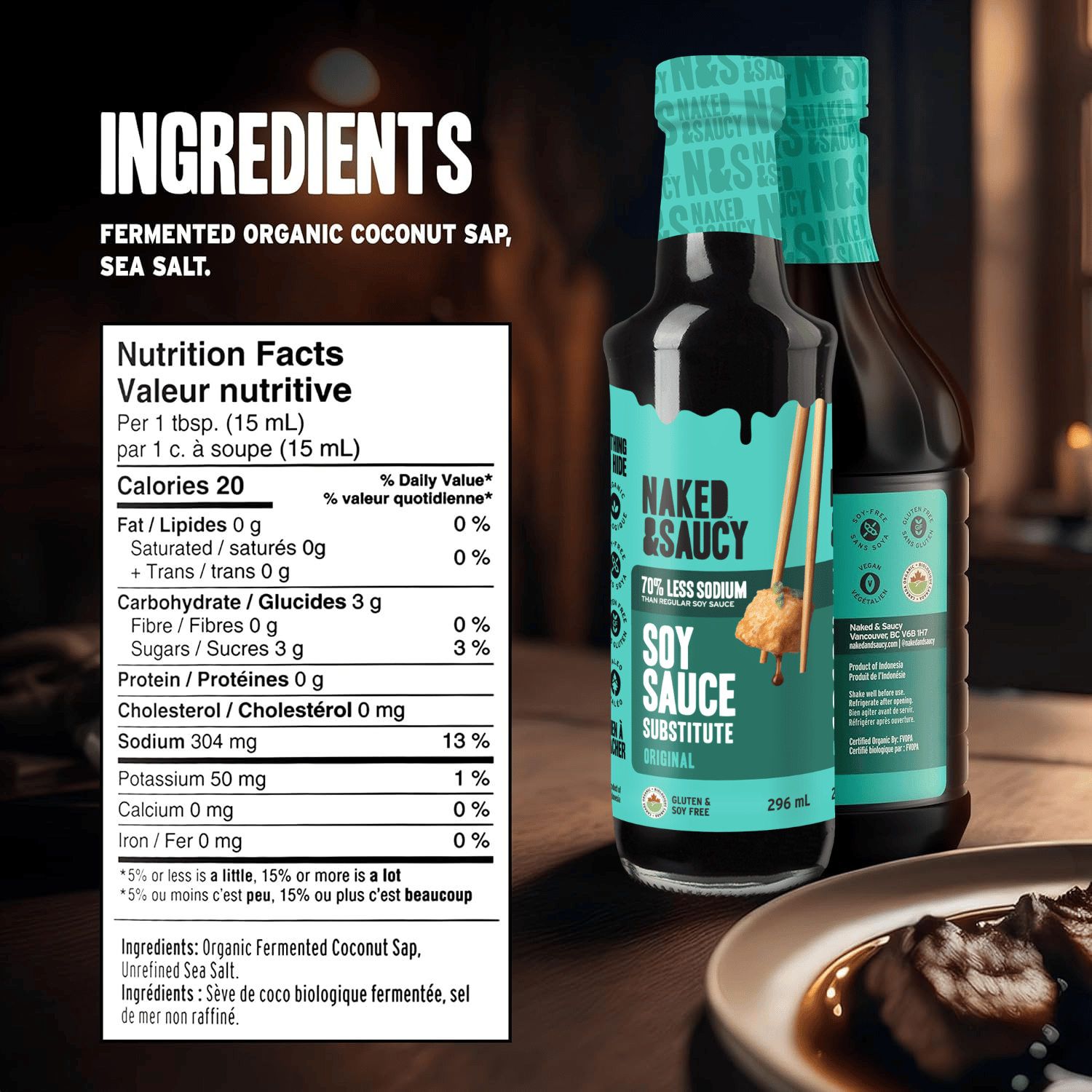 Naked & Saucy Soy Sauce Substitute - Original - 296ml