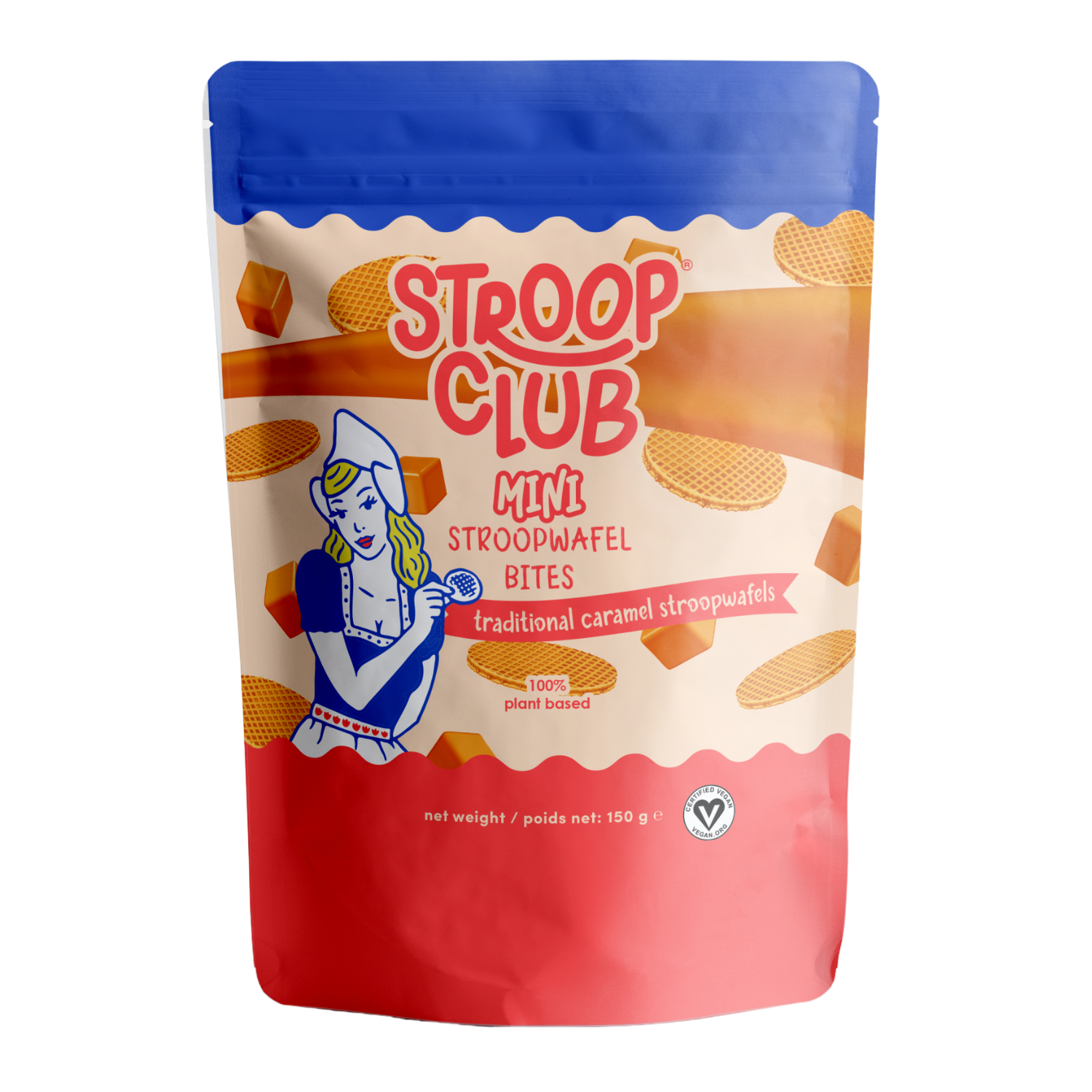 Stroop Club Vegan Traditional Mini Stroopwafels Cookies - 150g