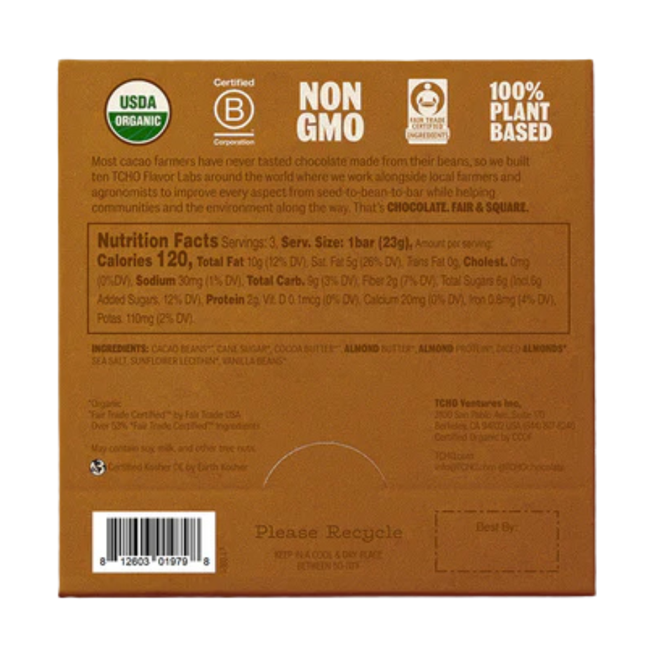 TCHO Aww Nuts! Almond Filled Dark Chocolate - 70g