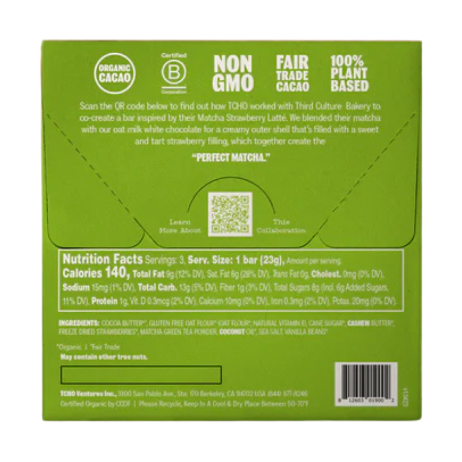 TCHO Perfect Matcha Oat White Chocolate - 70g