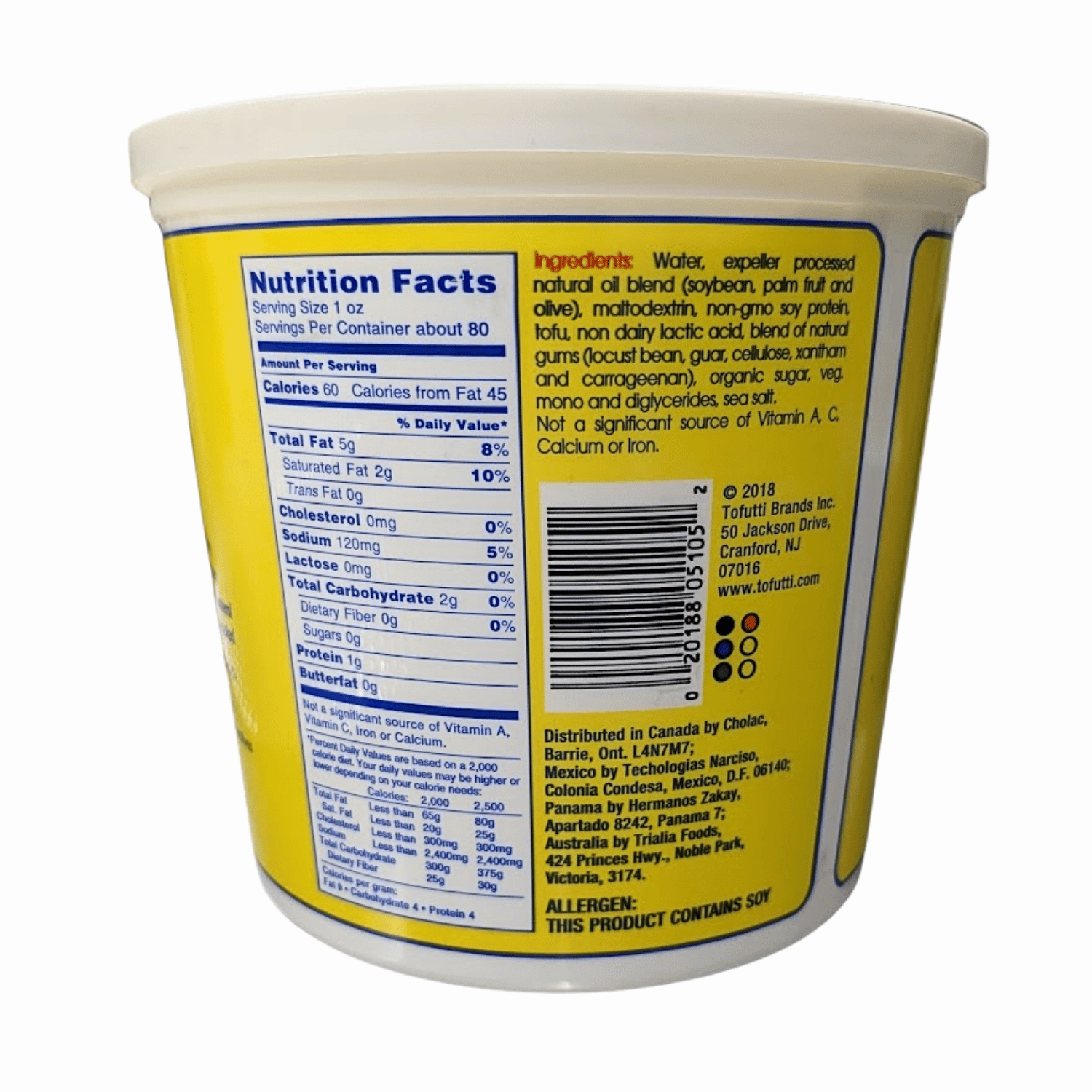 Tofutti Plain Better Than Cream Cheese - 2.27kg