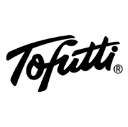 Tofutti logo in bold black cursive font with a registered trademark symbol on a white background.